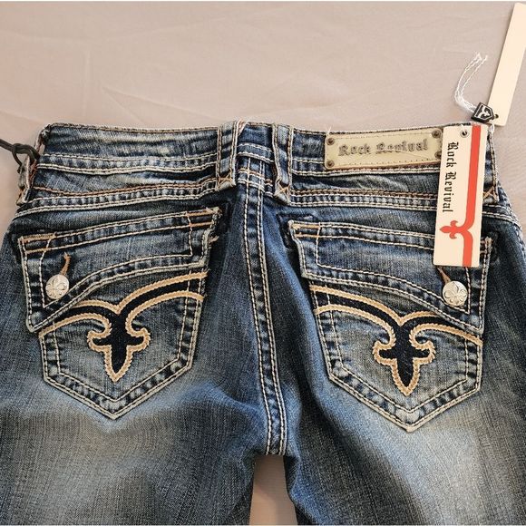 Rock Revival‎ Johanna distressed capri jeans size 28 NEW!!! - Picture 1 of 10